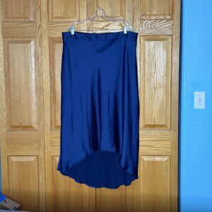 Royal Blue High/Low Slip Skirt - 2x